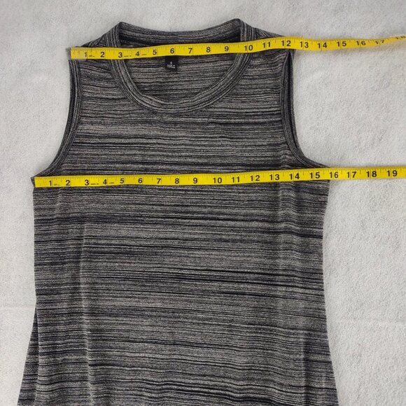 AGB Sleeveless Knit Fit & Flare Mini Dress Gray Heather Stripe Size Small - Picture 8 of 12